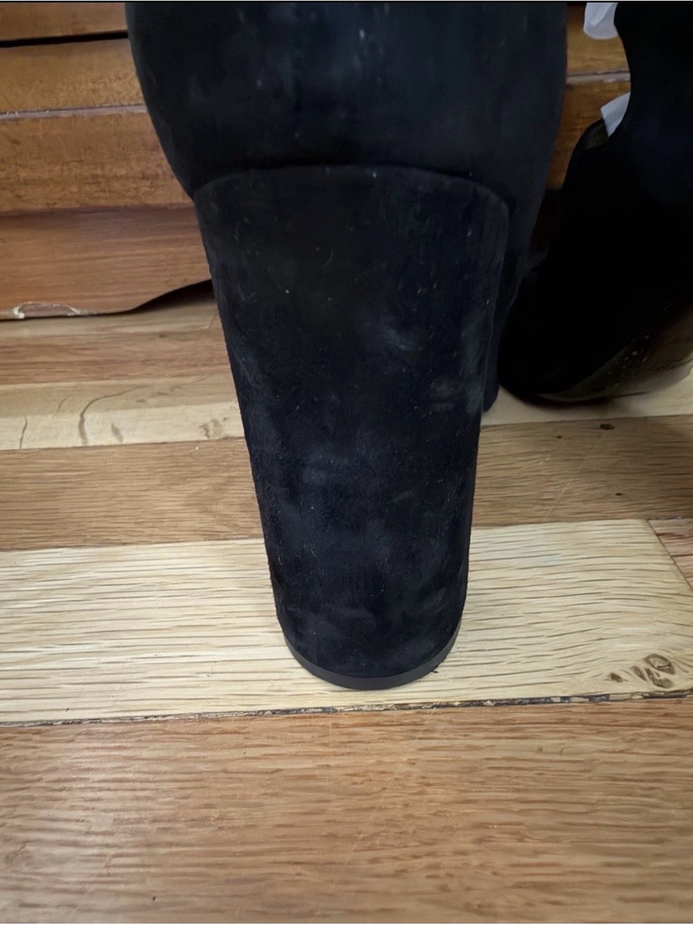 Saint Laurent Black Joplin 105Over-the-Knee Cutout Block Heel Boots - Picture 7 of 9